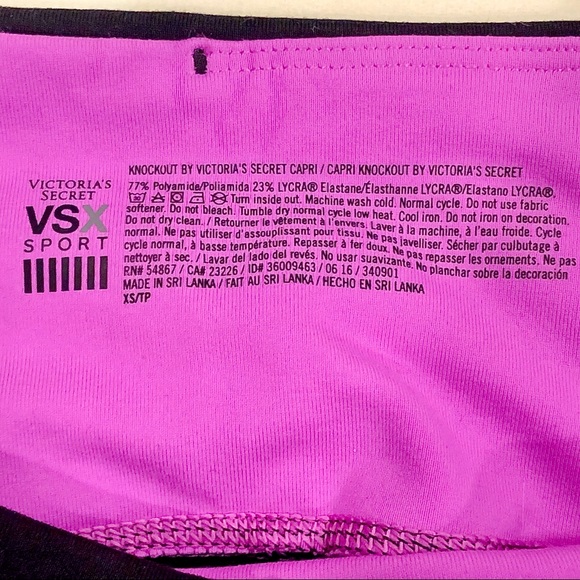 NWT VS VSX Sport Logo Med. Rise Knockout Capri, XS - Picture 8 of 10